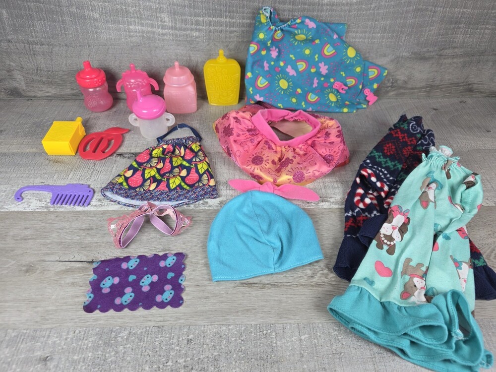 Baby Alive Bottle Juice Box Replacement Lot Mixed Doll Clothes b50